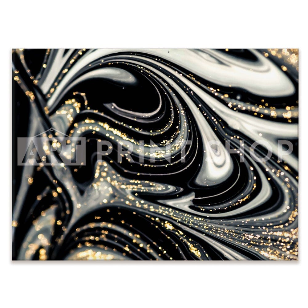 Black Marble Swirls Canvas Print wall art product CARACOLLA / Shutterstock