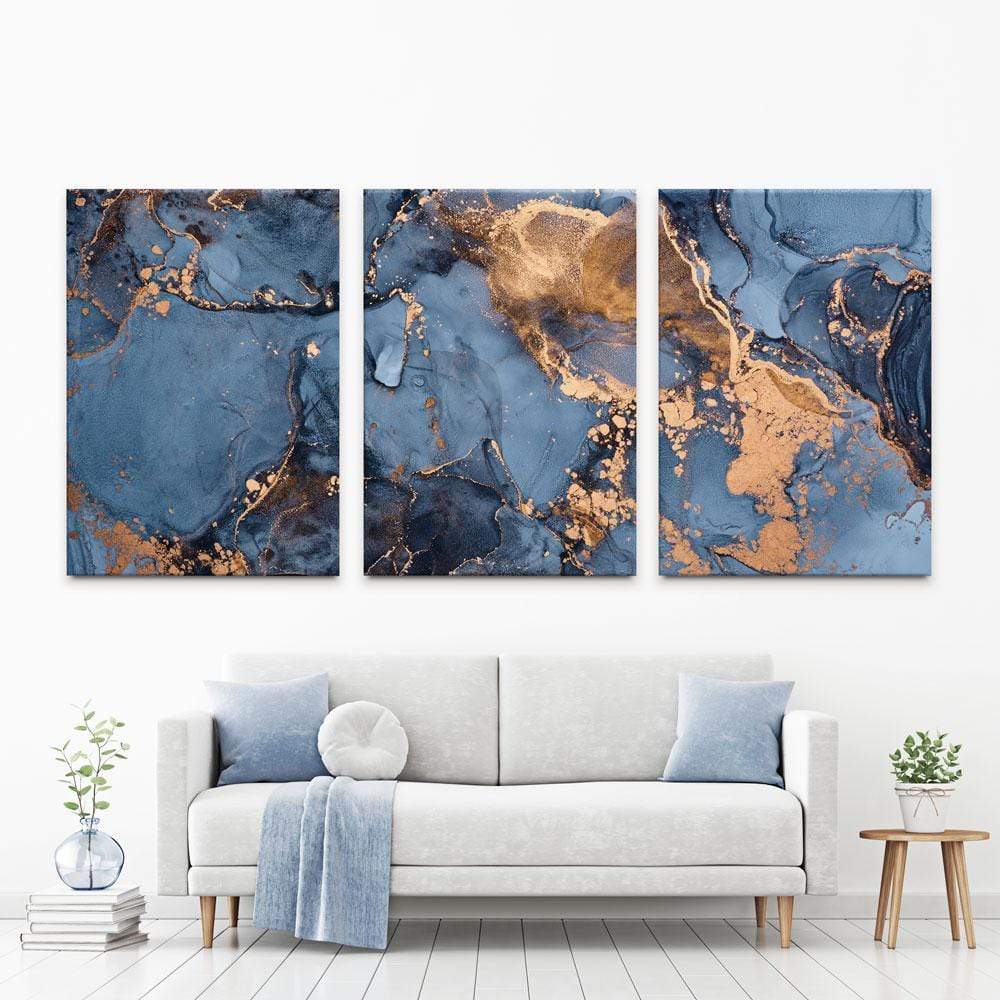 Blue And Bronze Trio Canvas Print wall art product djero.adlibeshe yahoo.com / Shutterstock