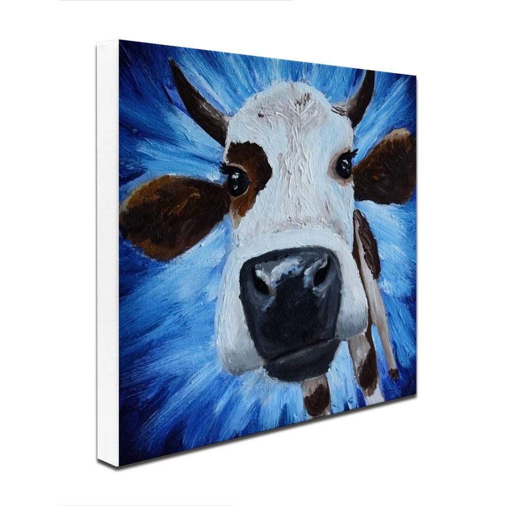 Blue Cow Canvas Print wall art product Daria Ermolina / Shutterstock