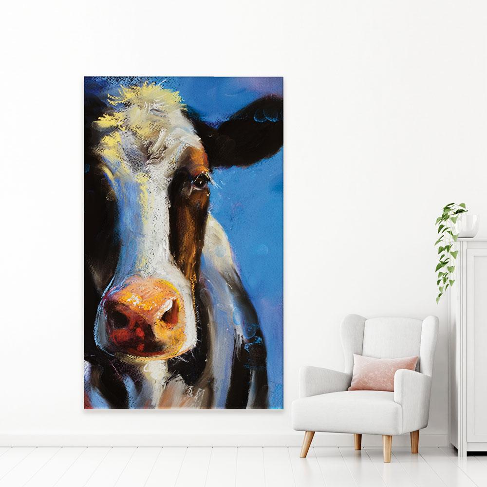 Blue Cow Oil Painting Canvas Print wall art product Ivailo Nikolov / Shutterstock