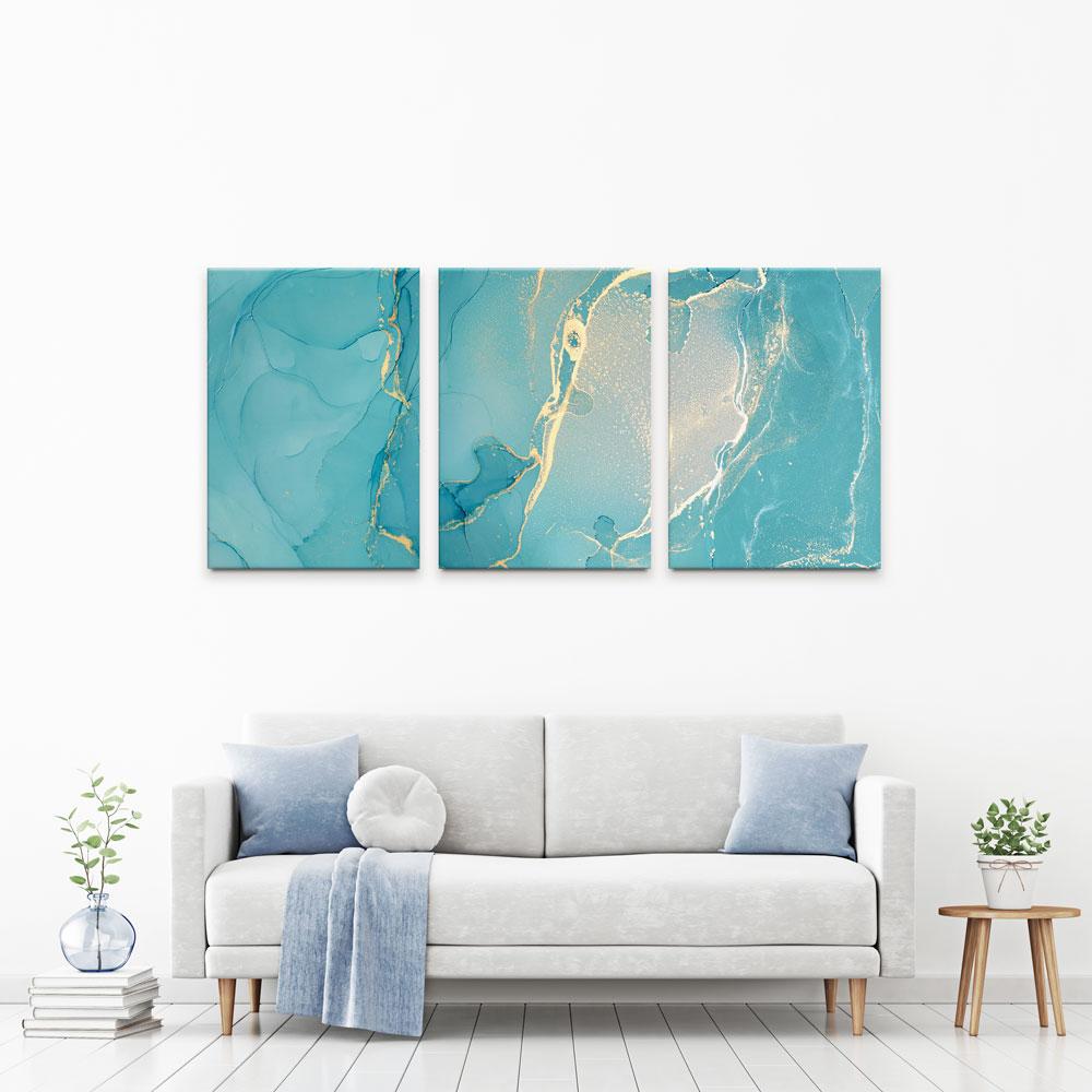 Blue Marble Trio Canvas Print wall art product djero.adlibeshe yahoo.com / Shutterstock