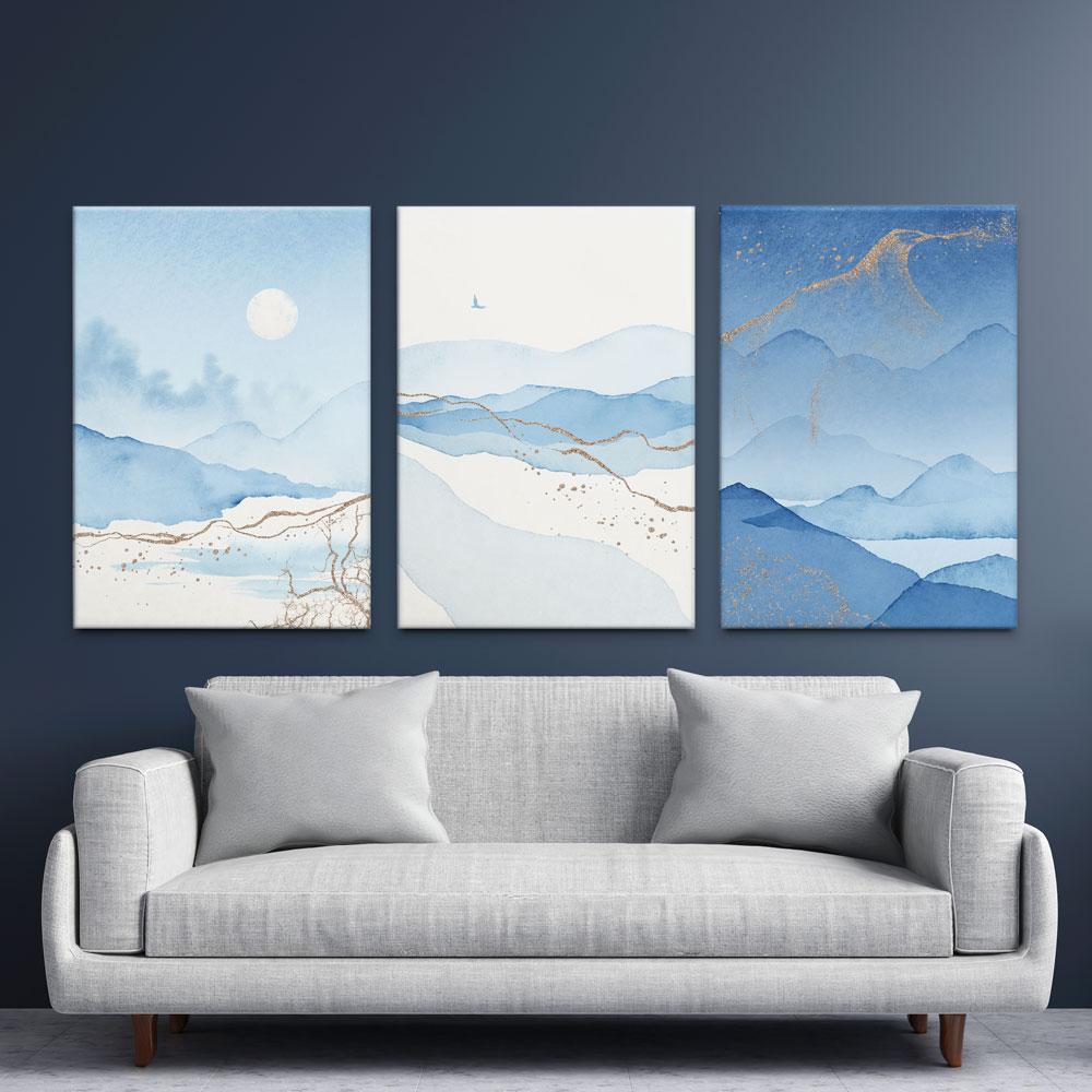 Blue Mountains Trio Canvas Print wall art product VerisStudio / Shutterstock