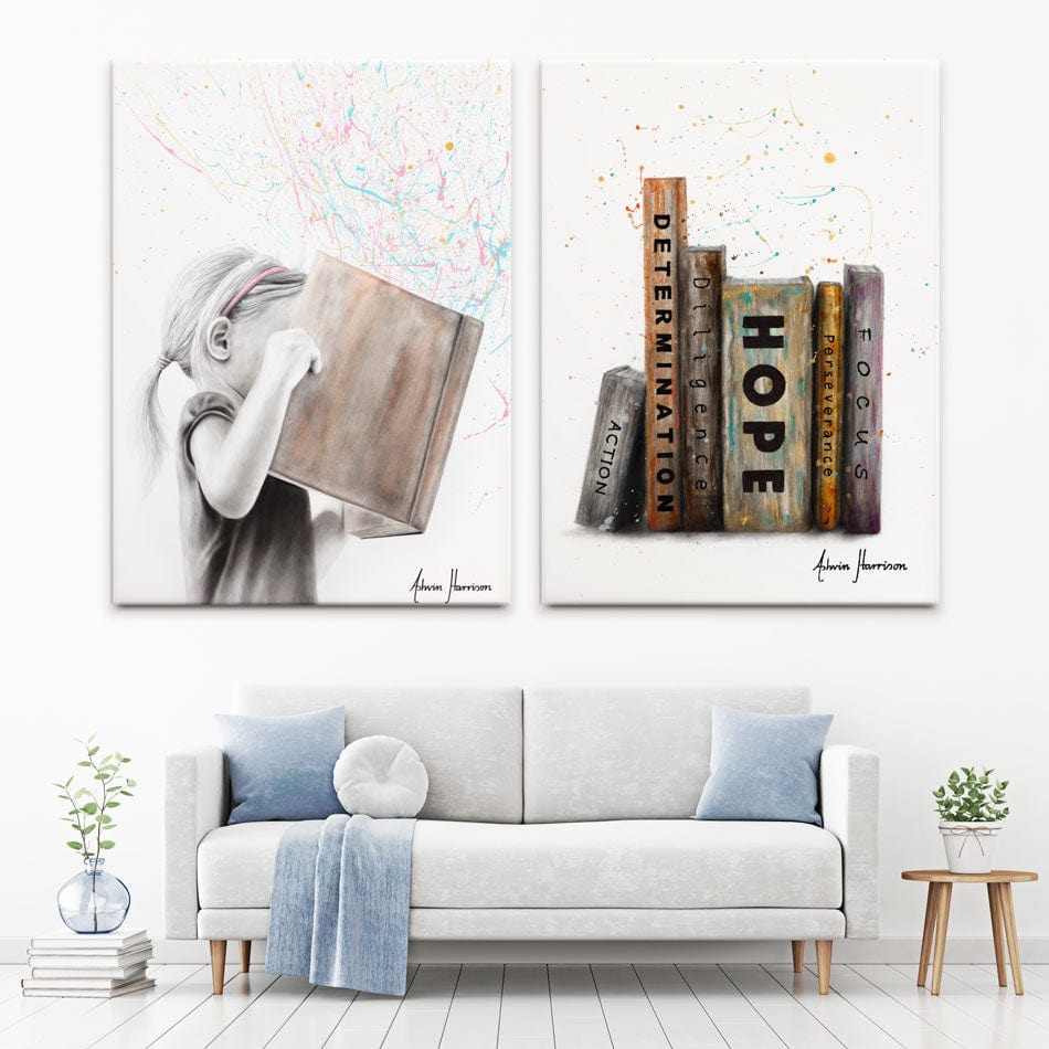 Books Duo Canvas Print wall art product Ashvin Harrison