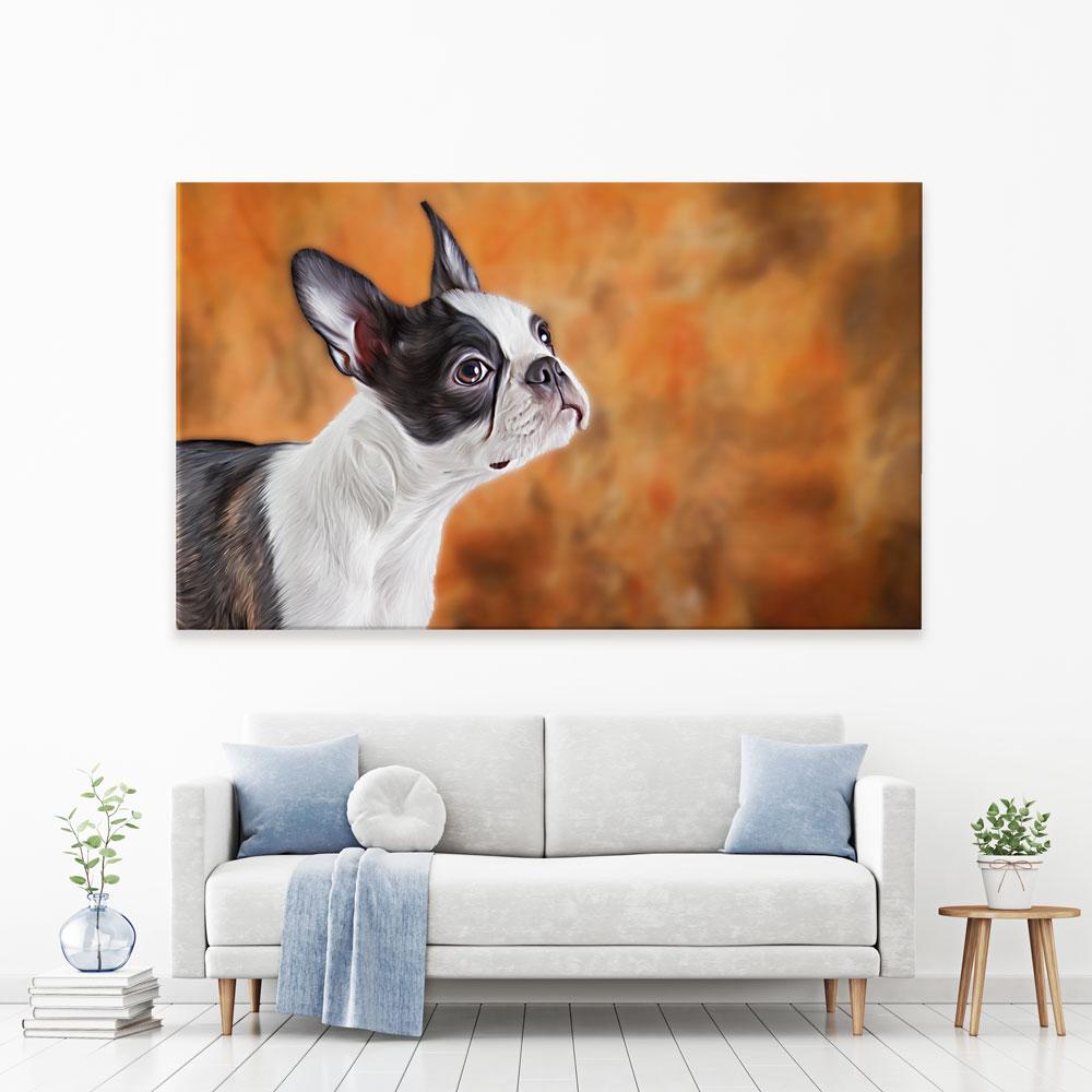 Boston Terrier Canvas Print wall art product dezy / Shutterstock