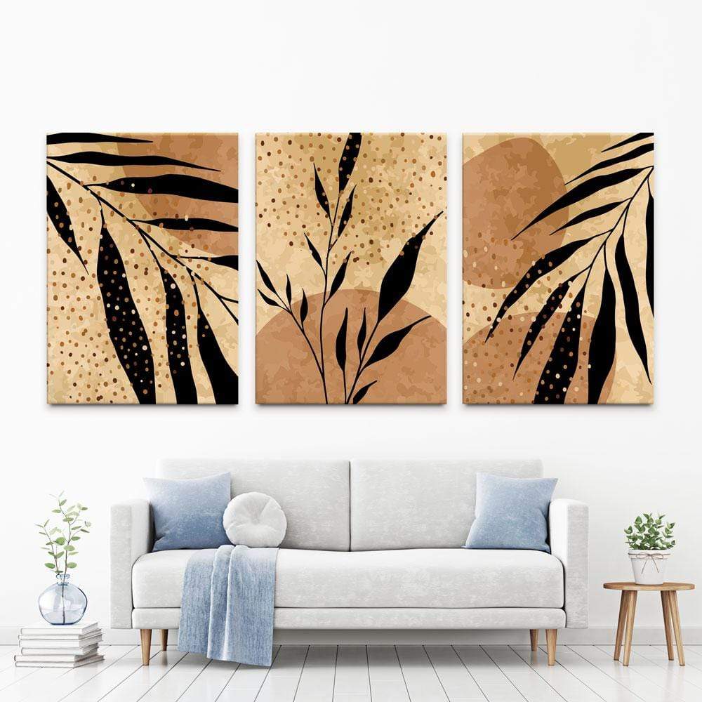 Brown Tones Trio Canvas Print wall art product Olga.And.Design / Shutterstock