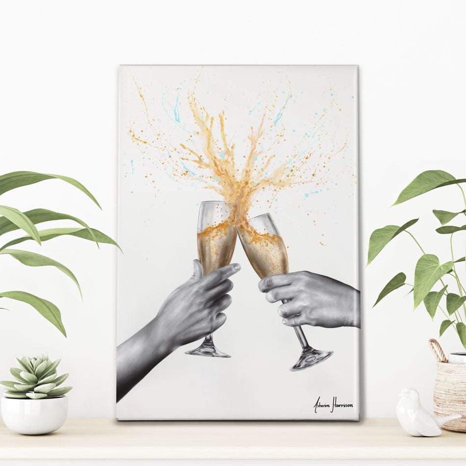 Celebrate with champagne print by Ashvin Harrison