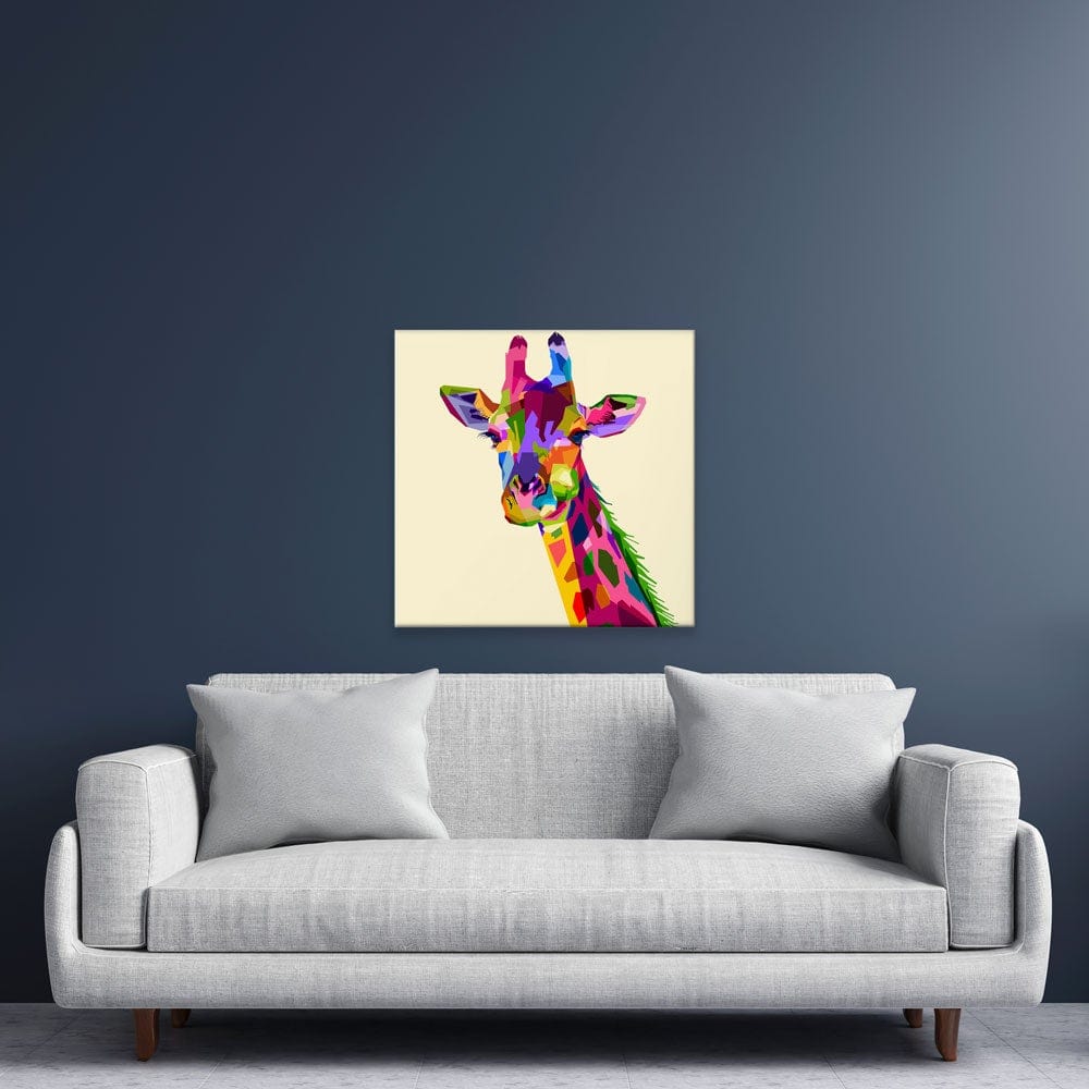 Colourful Giraffe Canvas Print wall art product Sultan Receh / Shutterstock