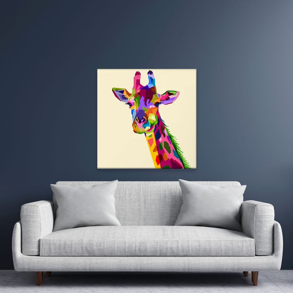 Colourful Giraffe Canvas Print wall art product Sultan Receh / Shutterstock