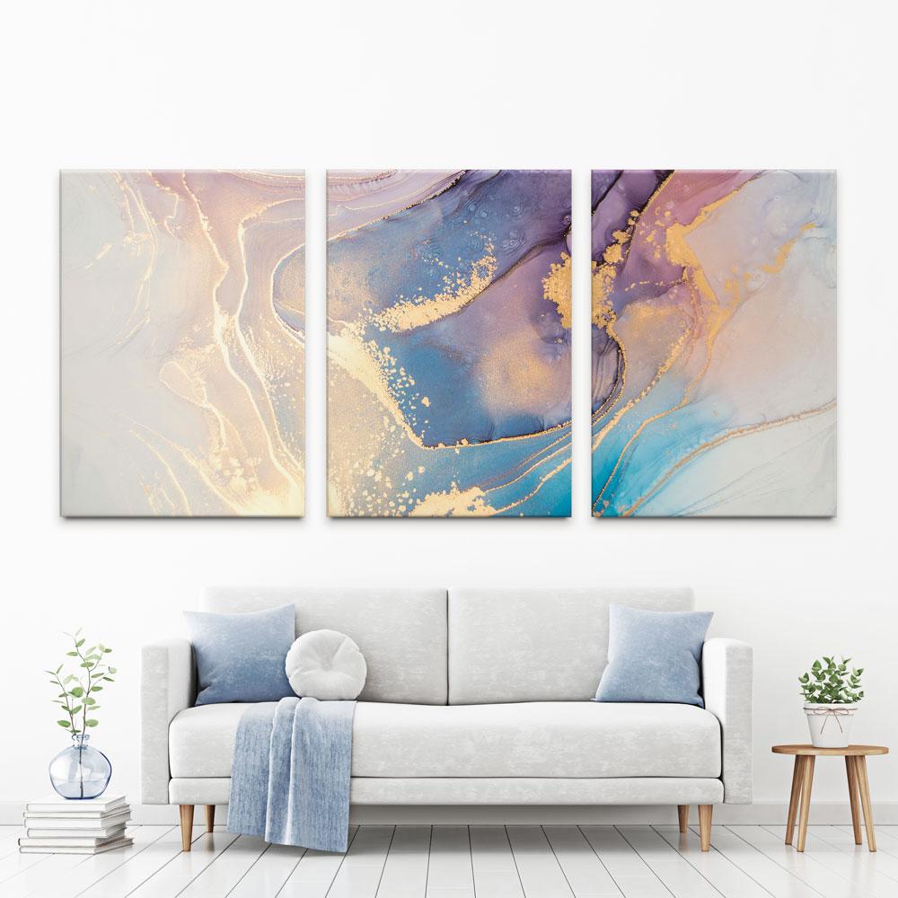 Colourful Marble Trio Canvas Print wall art product coldsun777 / Shutterstock