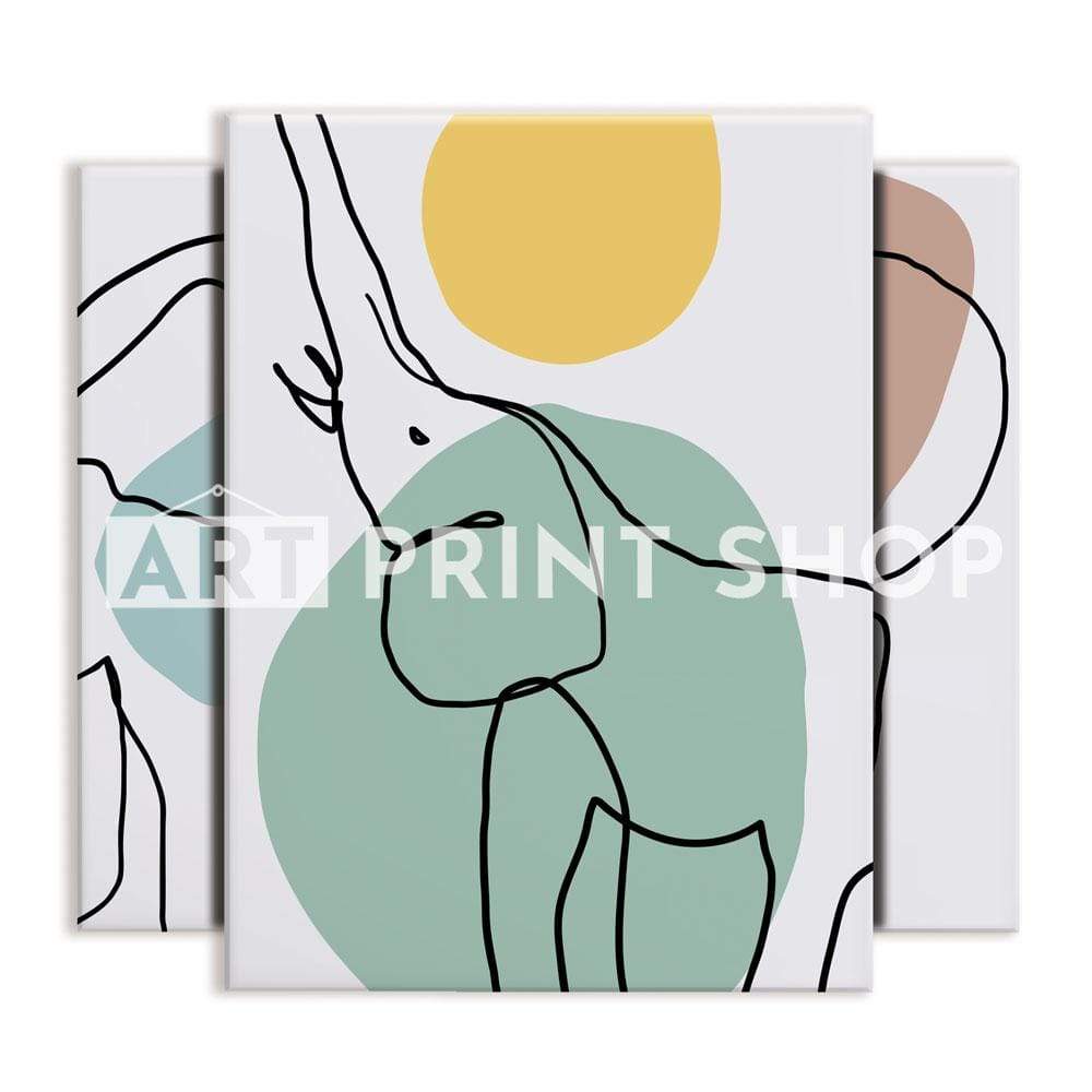 Elephant Trio Canvas Print wall art product Nitiwa / Shutterstock