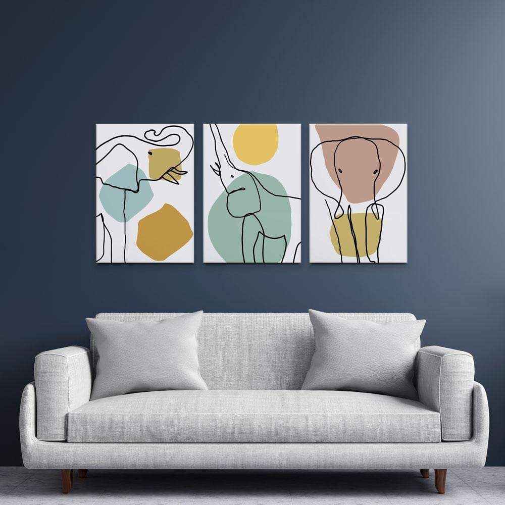 Elephant Trio Canvas Print wall art product Nitiwa / Shutterstock