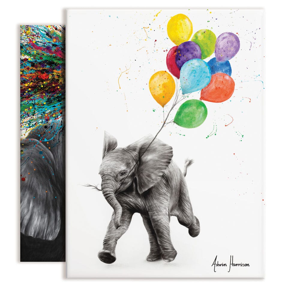 Elephants Duo Canvas Print wall art product Ashvin Harrison