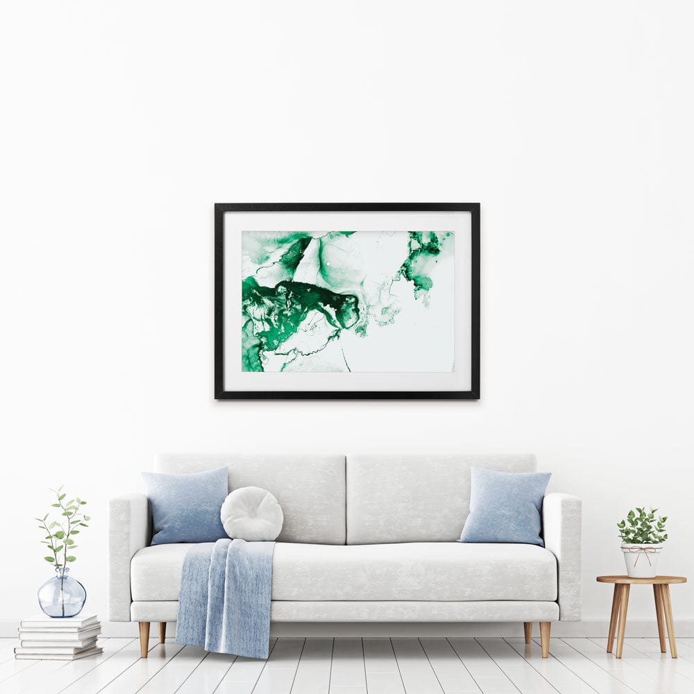 Emerald White Framed Art Print wall art product MsMaya / Shutterstock