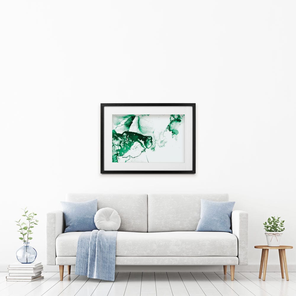 Emerald White Framed Art Print wall art product MsMaya / Shutterstock