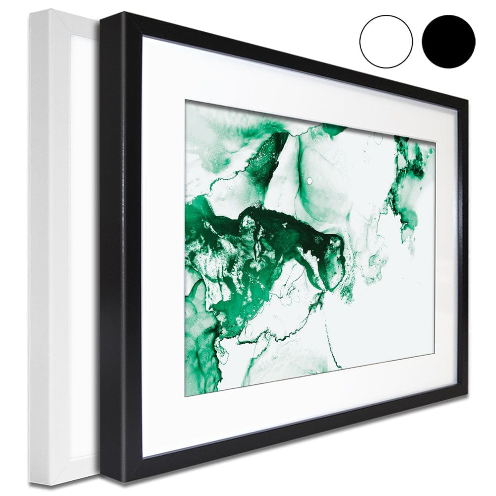 Emerald White Framed Art Print wall art product MsMaya / Shutterstock