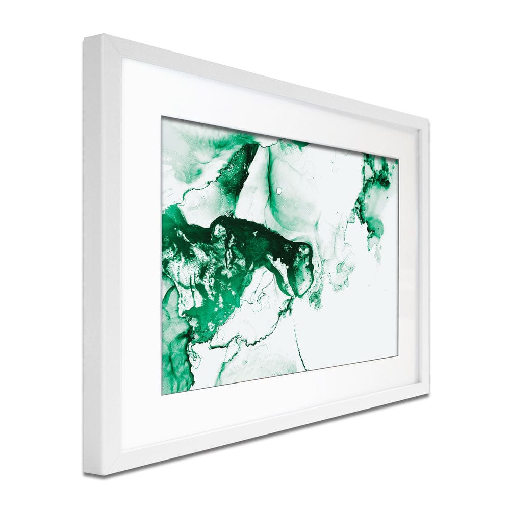 Emerald White Framed Art Print wall art product MsMaya / Shutterstock