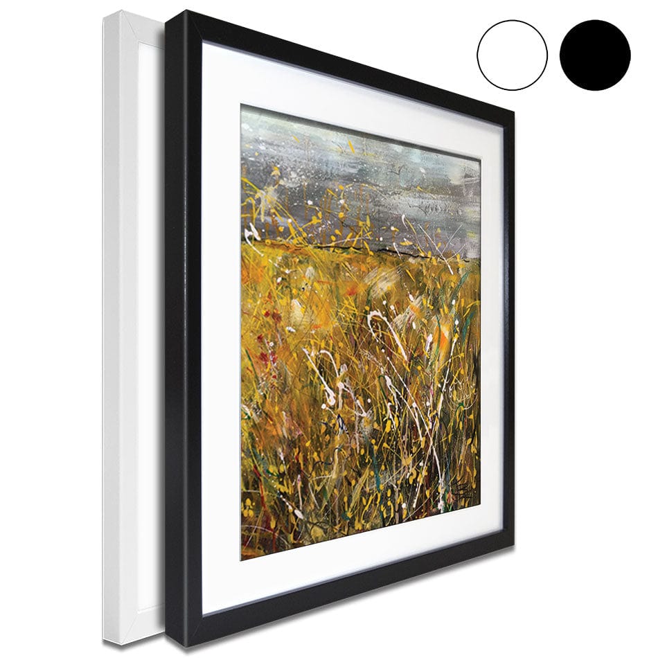 Field Of Gold Framed Art Print wall art product Jane Brookshaw