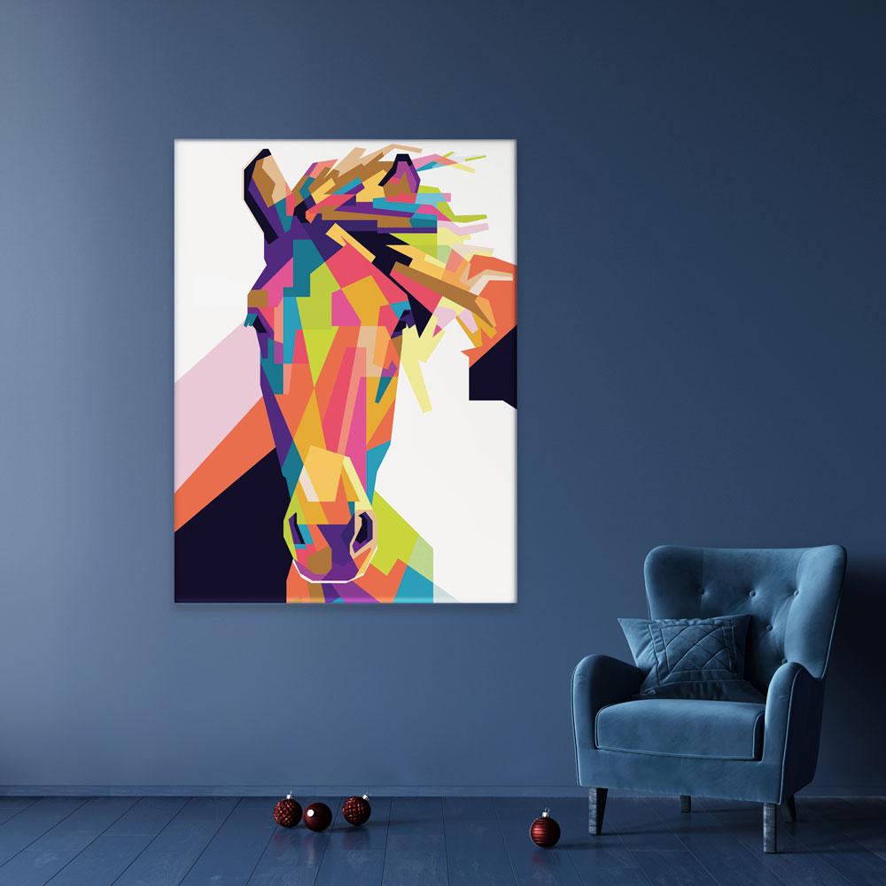 Geometric Pop Art Horse Canvas Print wall art product noeeerr / Shutterstock