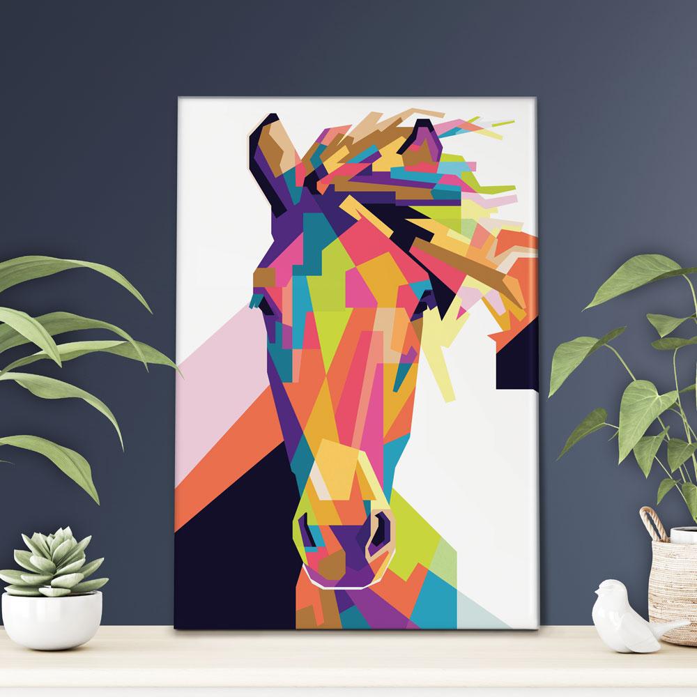 Geometric Pop Art Horse Canvas Print wall art product noeeerr / Shutterstock