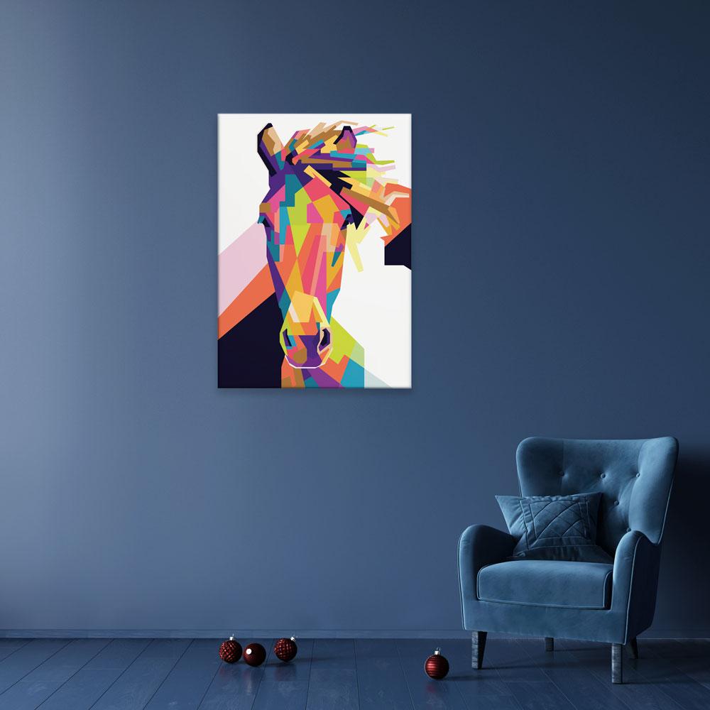 Geometric Pop Art Horse Canvas Print wall art product noeeerr / Shutterstock