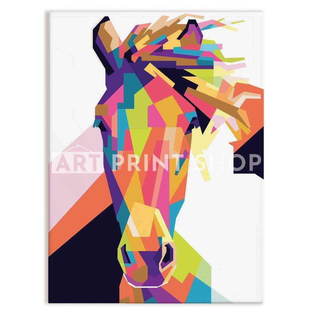 Geometric Pop Art Horse Canvas Print wall art product noeeerr / Shutterstock