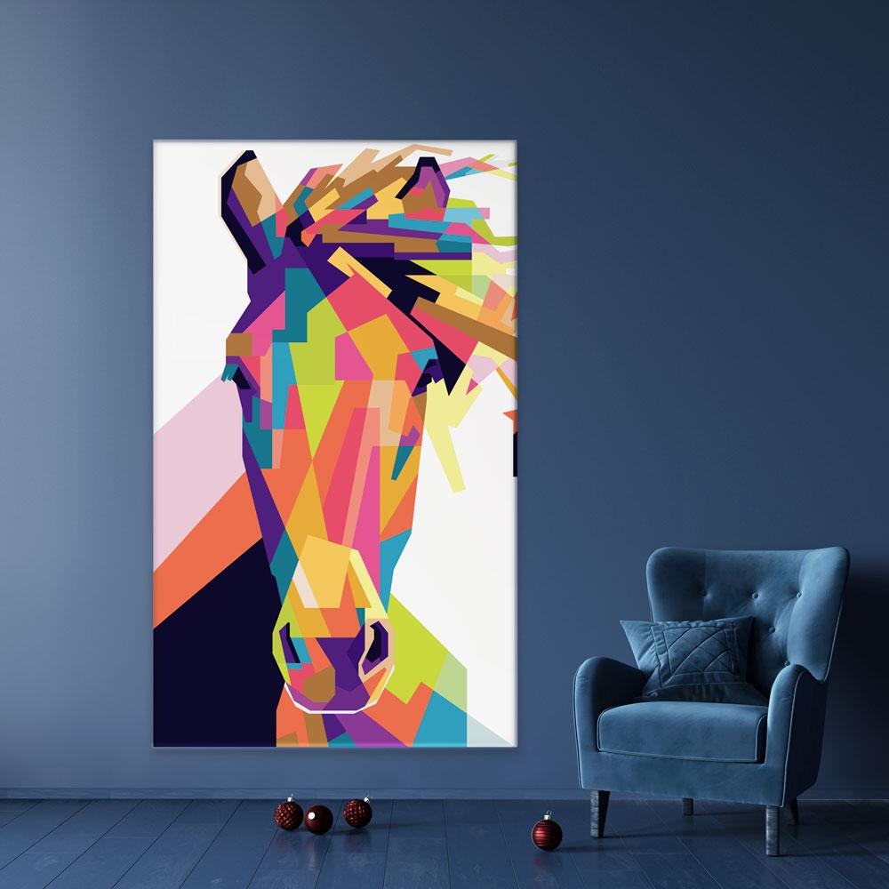 Geometric Pop Art Horse Canvas Print wall art product noeeerr / Shutterstock