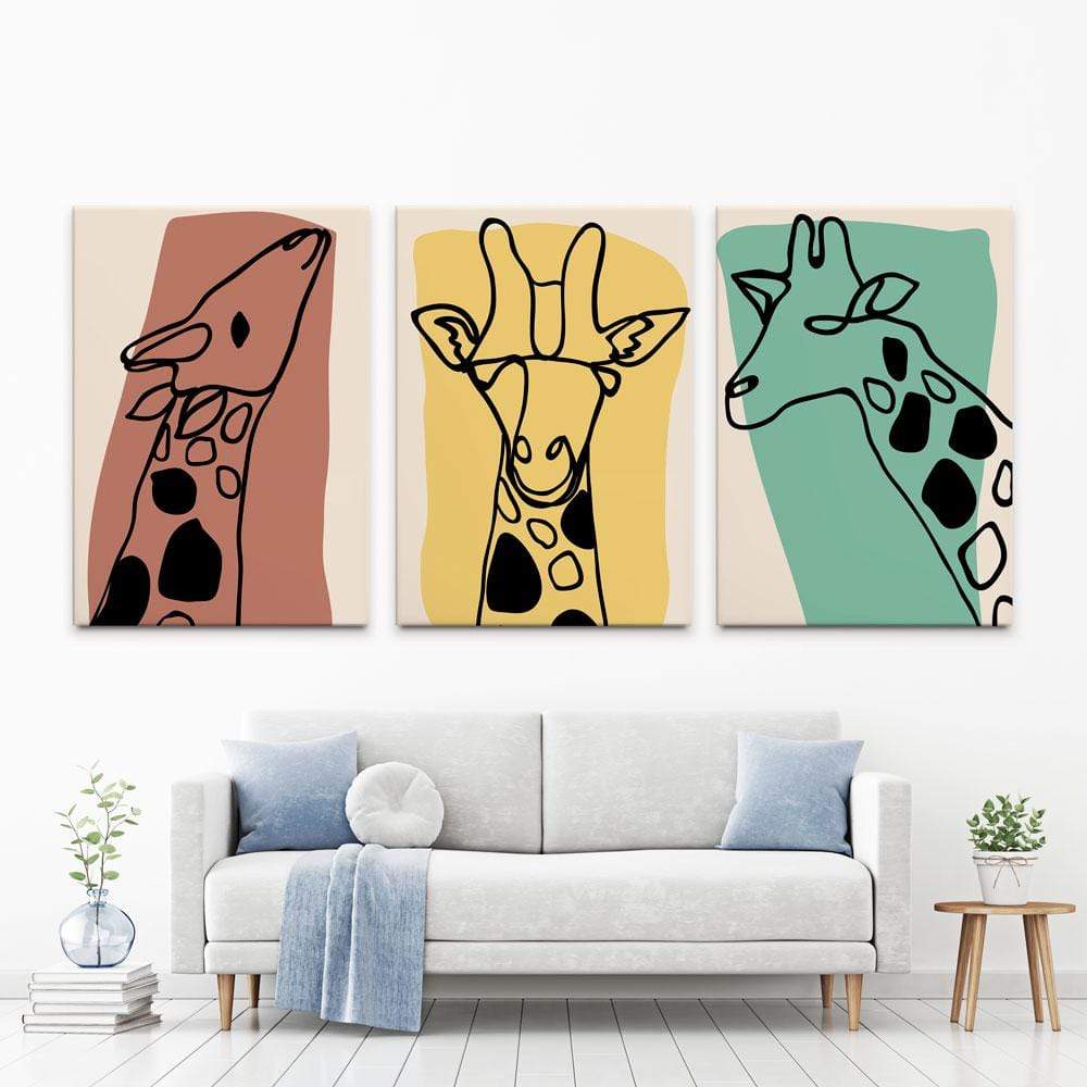 Giraffe Trio Canvas Print wall art product Nitiwa / Shutterstock