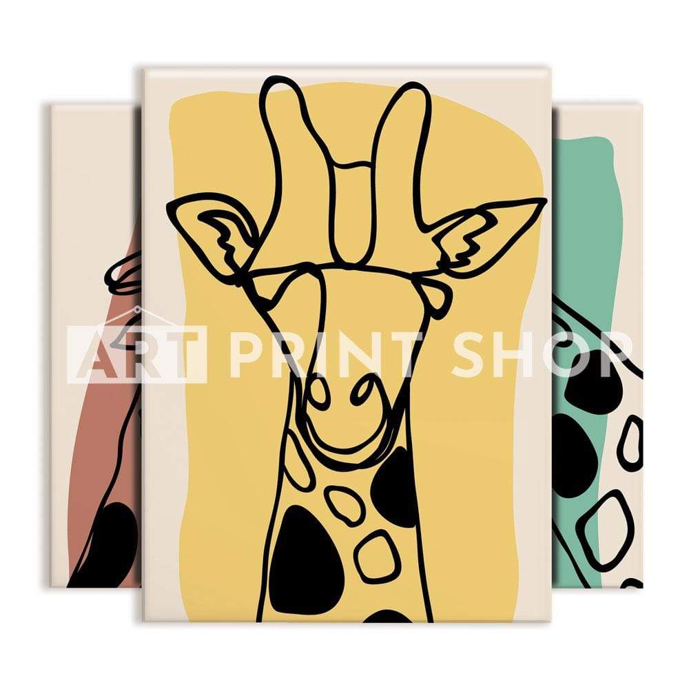 Giraffe Trio Canvas Print wall art product Nitiwa / Shutterstock