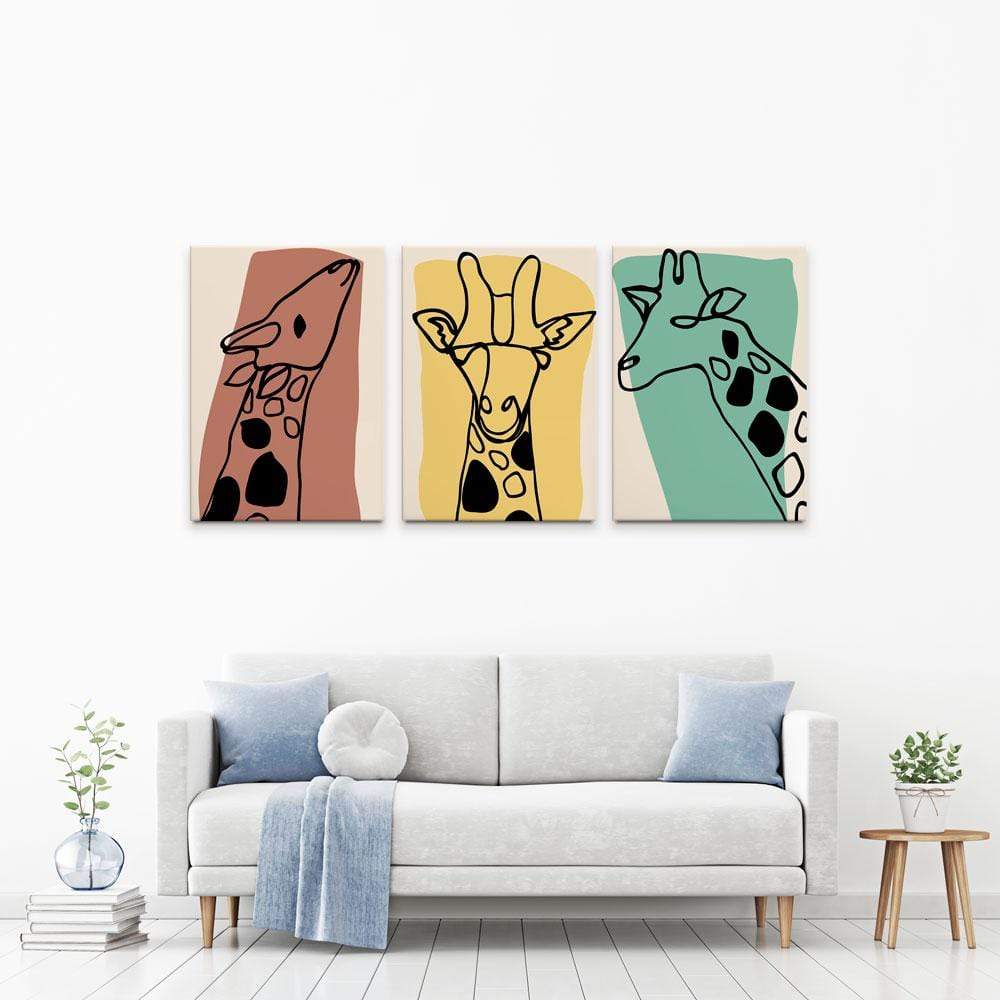 Giraffe Trio Canvas Print wall art product Nitiwa / Shutterstock