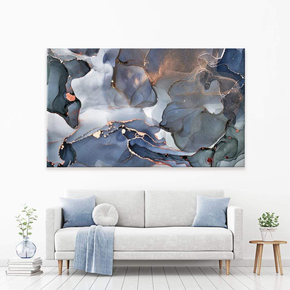 Grey And Blue Marble Canvas Print wall art product djero.adlibeshe yahoo.com / Shutterstock