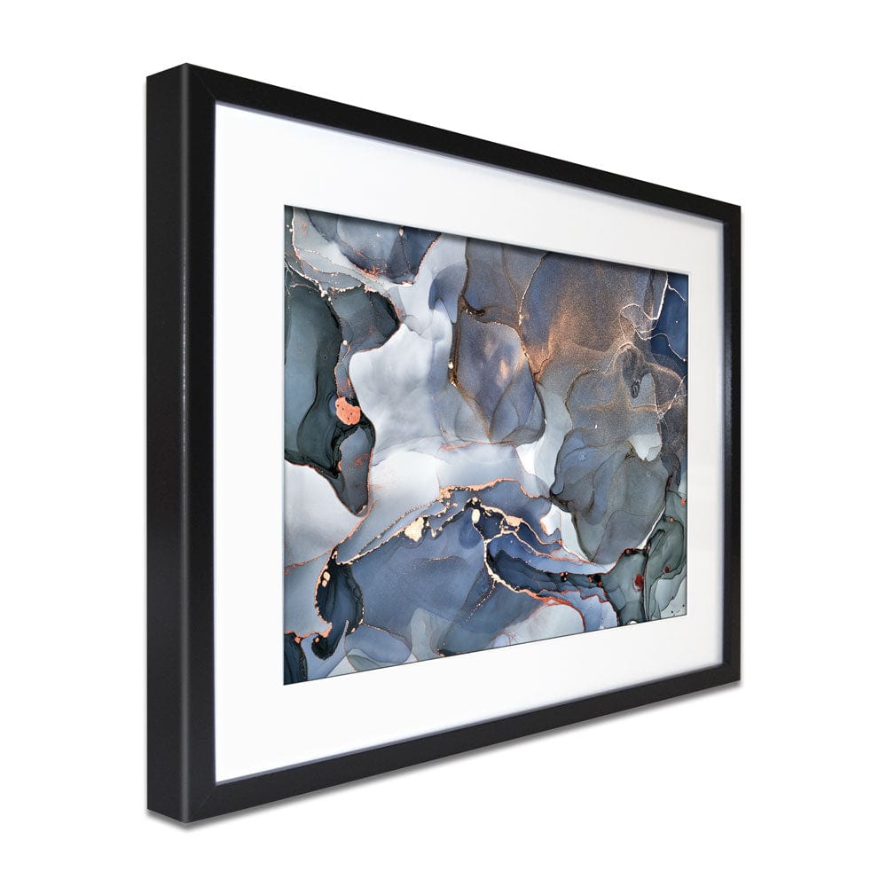 Grey And Blue Marble Framed Art Print wall art product djero.adlibeshe yahoo.com / Shutterstock