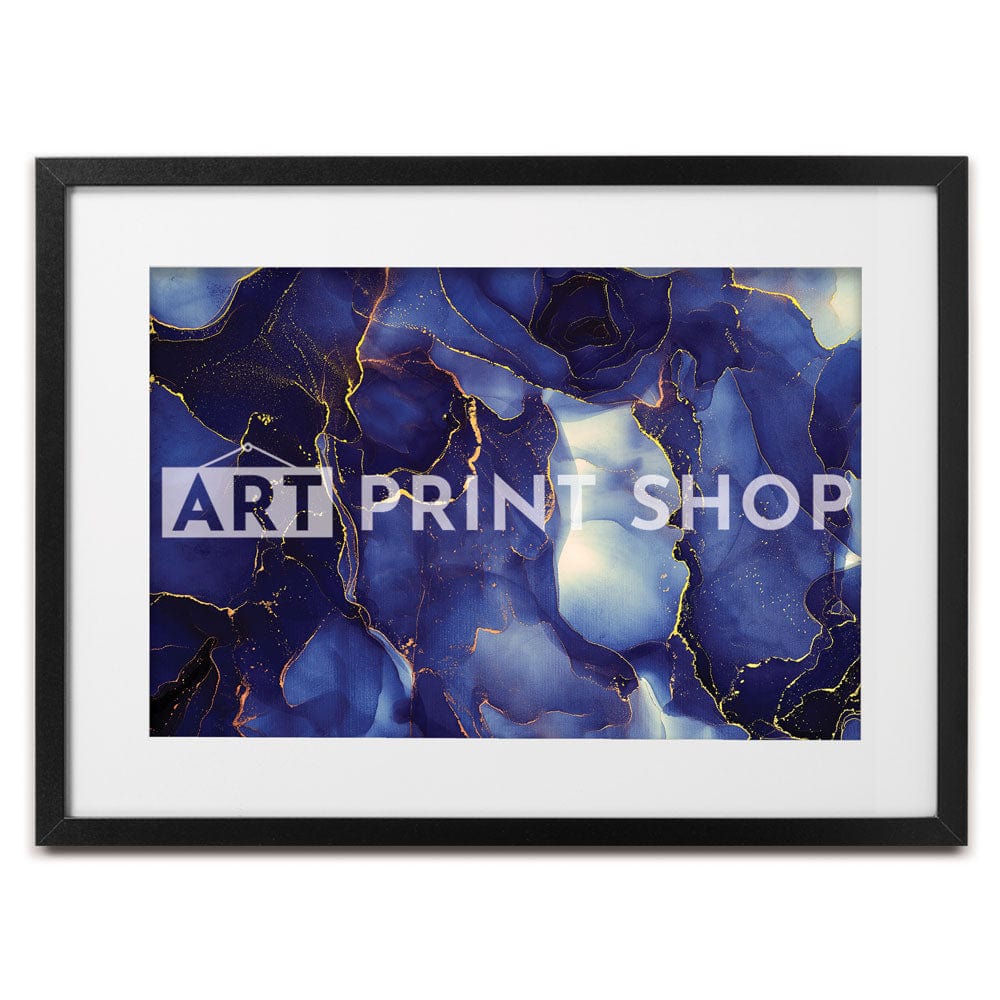 Inky Blue Marble Framed Art Print wall art product djero.adlibeshe yahoo.com / Shutterstock