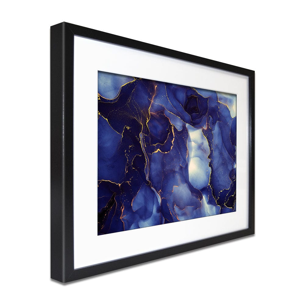 Inky Blue Marble Framed Art Print wall art product djero.adlibeshe yahoo.com / Shutterstock