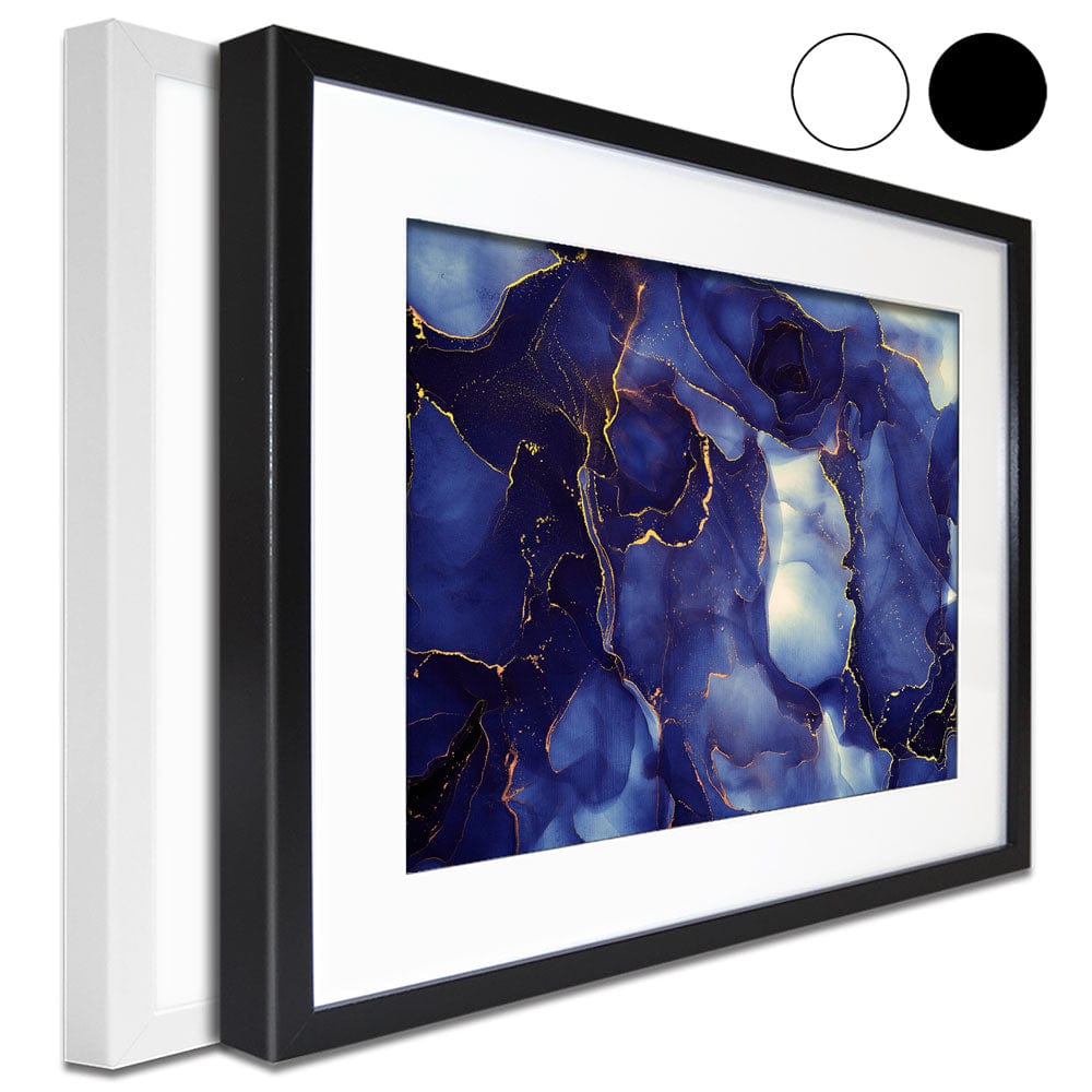 Inky Blue Marble Framed Art Print wall art product djero.adlibeshe yahoo.com / Shutterstock