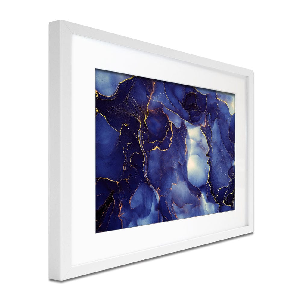 Inky Blue Marble Framed Art Print wall art product djero.adlibeshe yahoo.com / Shutterstock