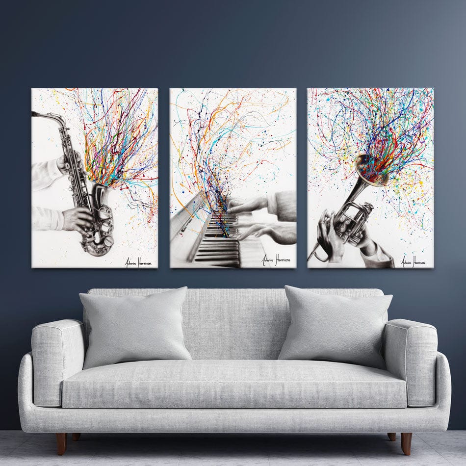 Jazz Band Trio Canvas Print wall art product Ashvin Harrison