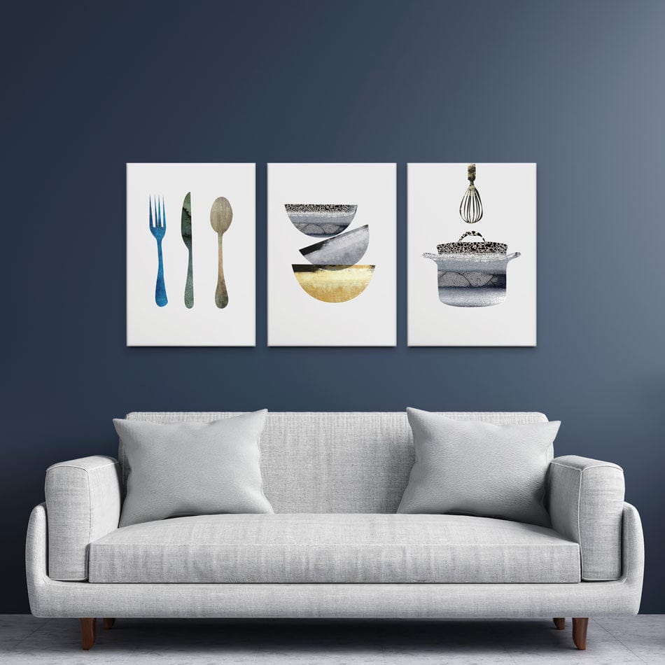 Kitchenware Trio Canvas Print wall art product Muzi pear studio / Shutterstock