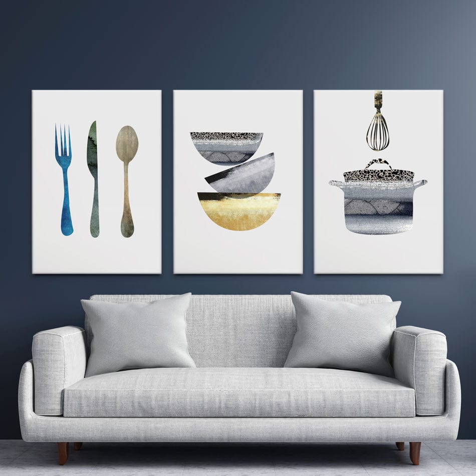 Kitchenware Trio Canvas Print wall art product Muzi pear studio / Shutterstock