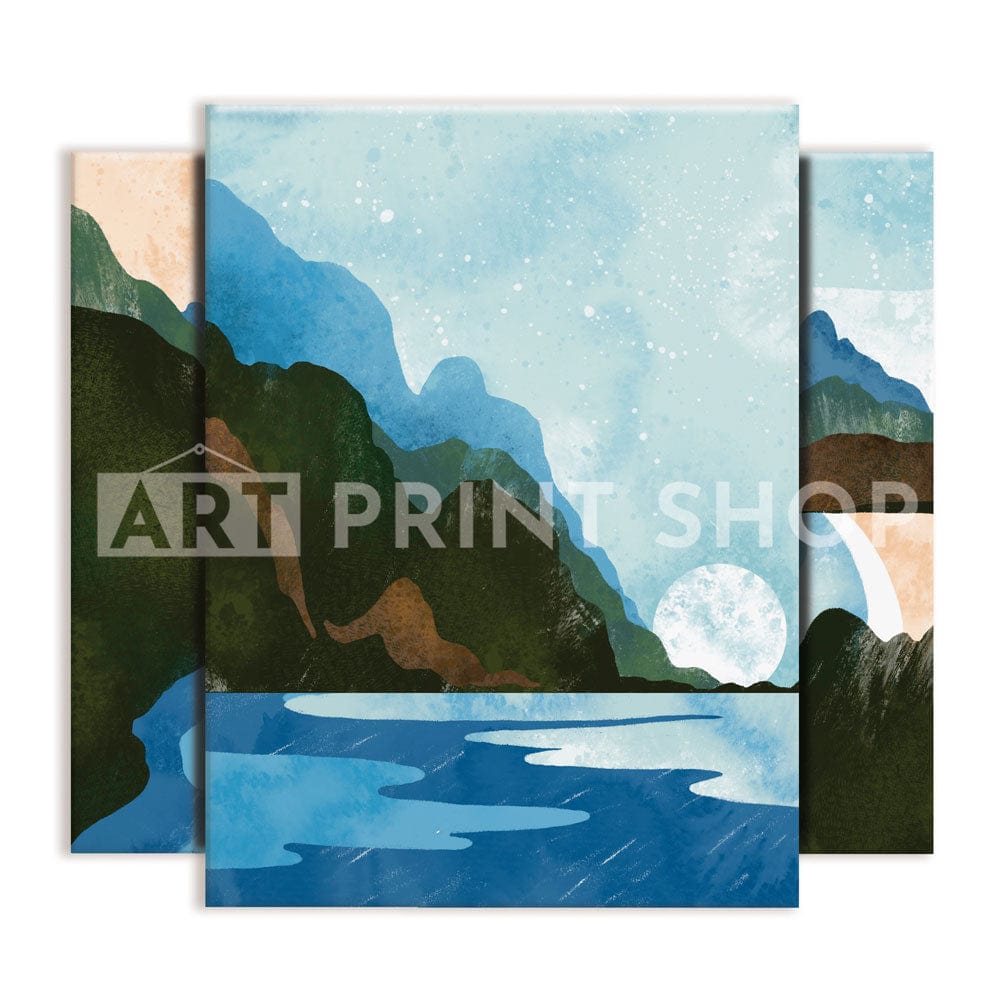 Lake Views Trio Canvas Print wall art product Ekaterina Mikheeva / Shutterstock