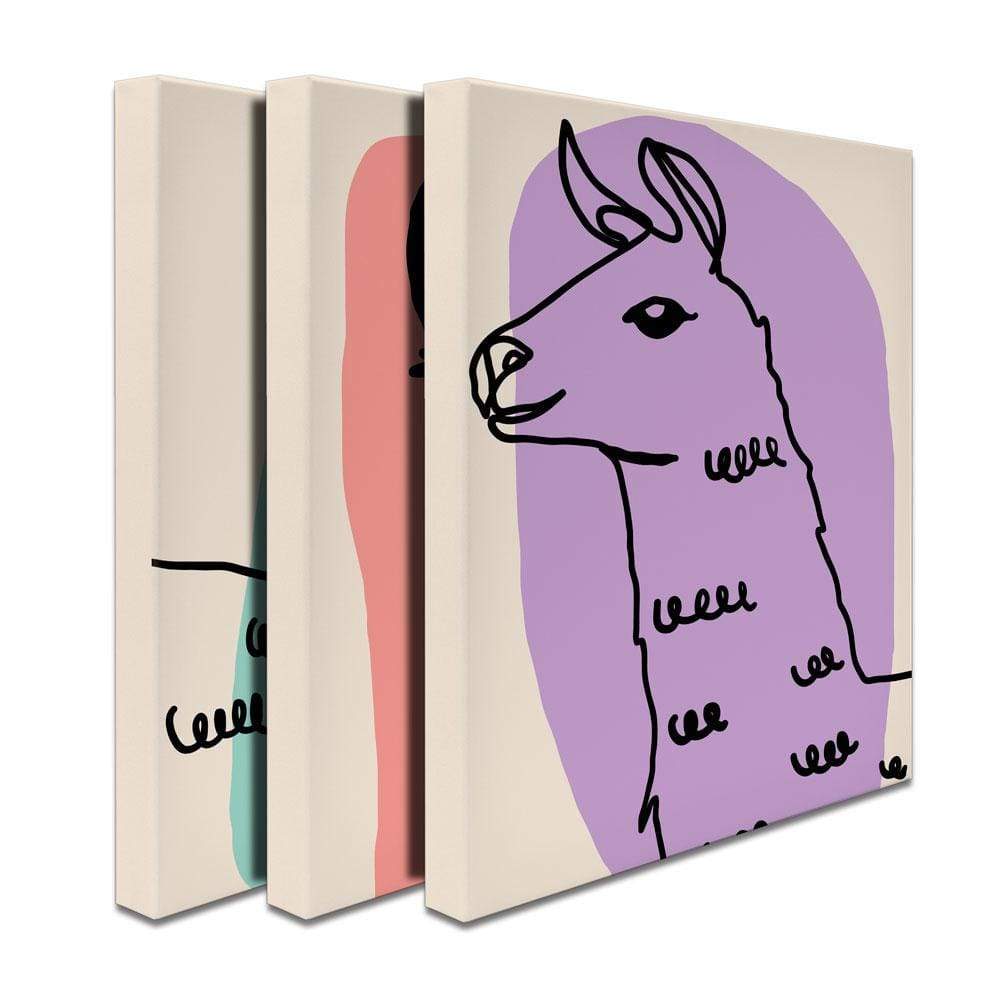 Llama Trio Canvas Print wall art product Nitiwa / Shutterstock