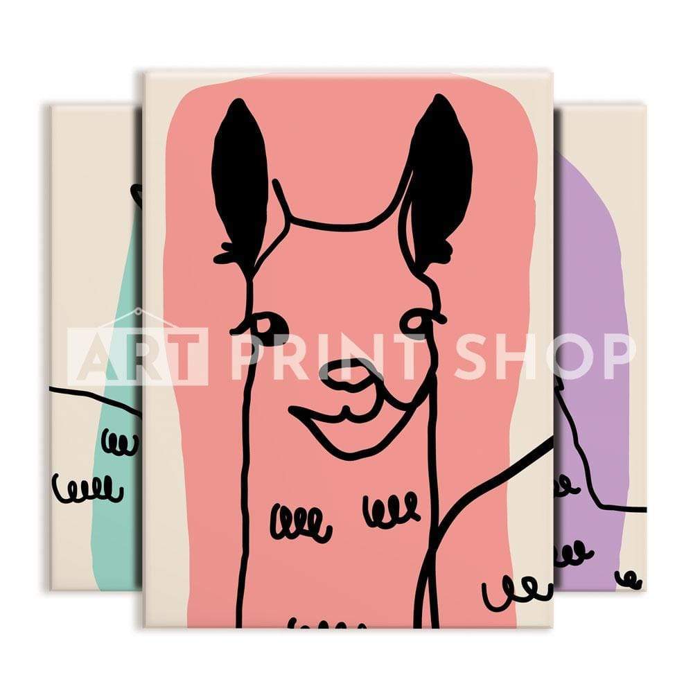 Llama Trio Canvas Print wall art product Nitiwa / Shutterstock