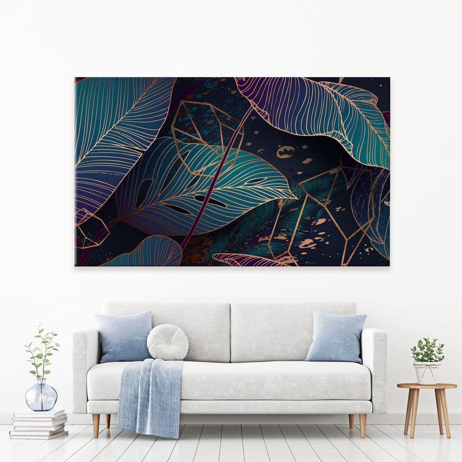 Luxe Palm Abstract Canvas Print wall art product / Shutterstock