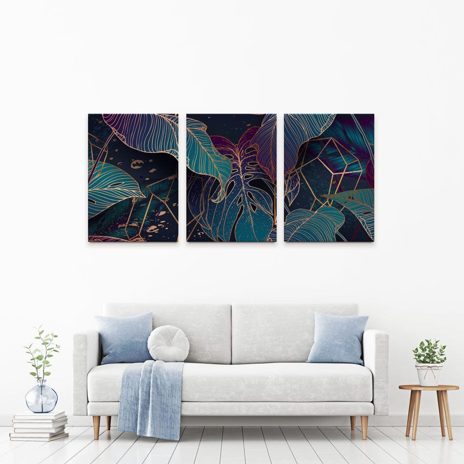 Luxe Palm Abstract Trio Canvas Print wall art product Gluiki / Shutterstock