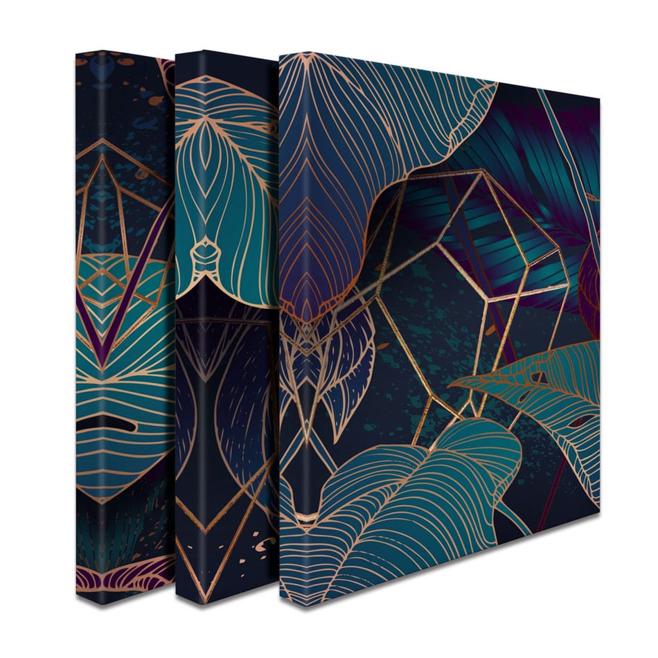 Luxe Palm Abstract Trio Canvas Print wall art product Gluiki / Shutterstock