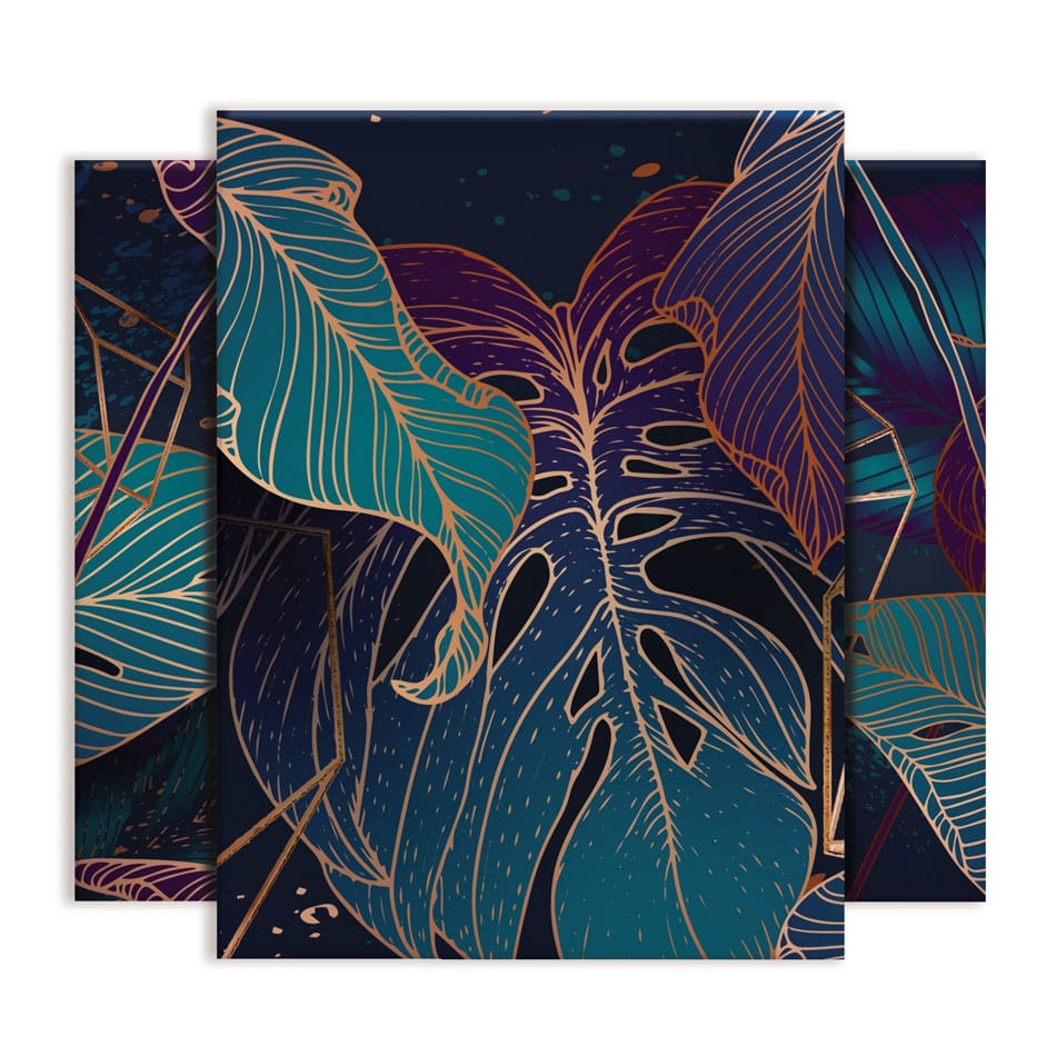 Luxe Palm Abstract Trio Canvas Print wall art product Gluiki / Shutterstock