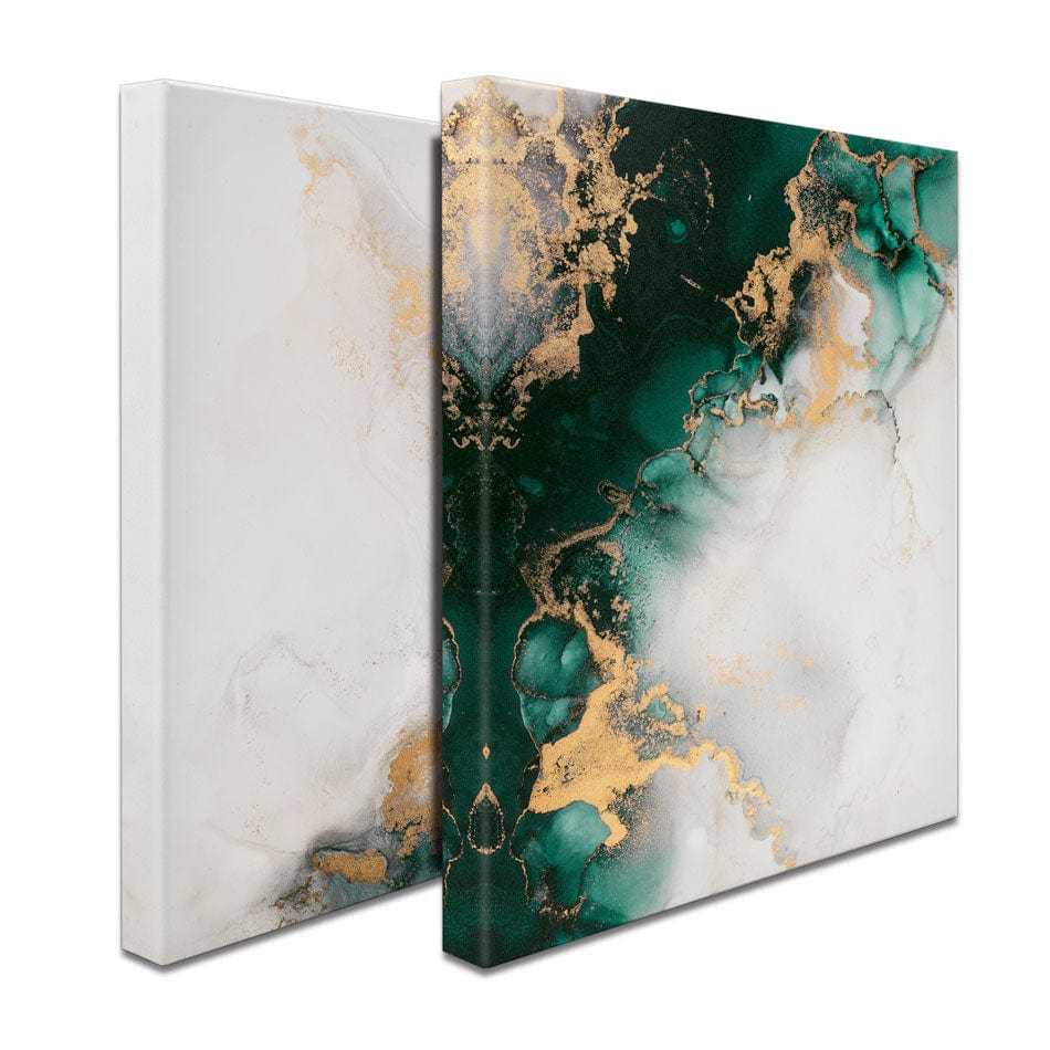 Marbled Emerald Duo Canvas Print wall art product Blue Planet Studio / Shutterstock