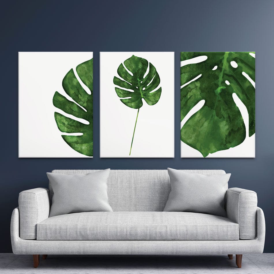 Monstera Trio Canvas Print wall art product VicW / Shutterstock