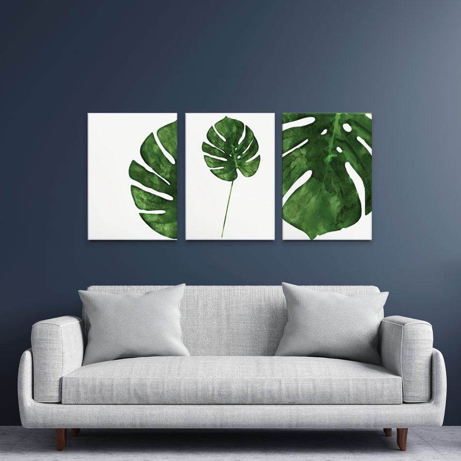 Monstera Trio Canvas Print wall art product VicW / Shutterstock