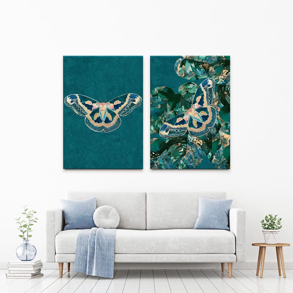 Moth Jungle Duo Canvas Print wall art product Sarah Manovski