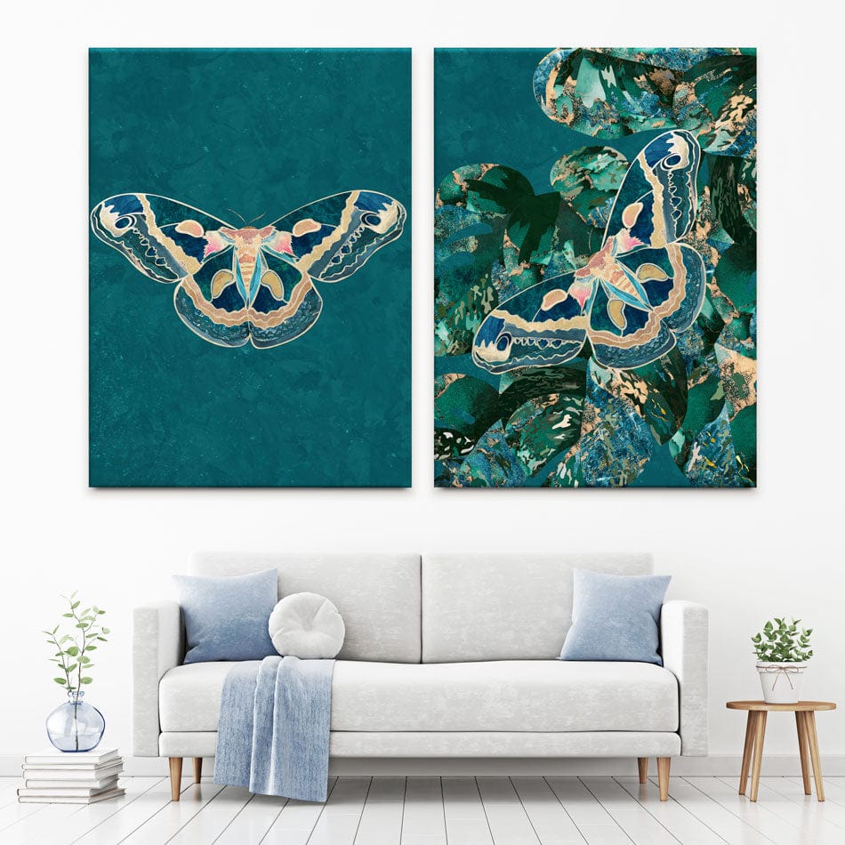 Moth Jungle Duo Canvas Print wall art product Sarah Manovski